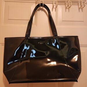Givenchy Parfum Black Patent Leather Tote Bag